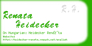 renata heidecker business card